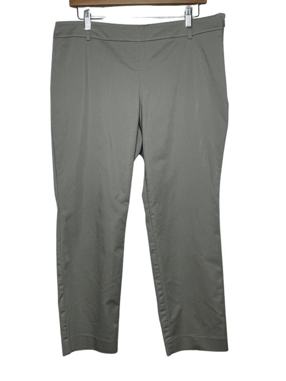 New York & Company Khaki Mid Rise Slim Stretch Tapered Dress Pants Size 12